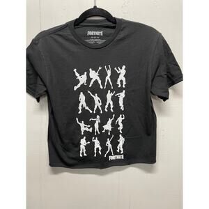 Fortnite XS Cropped T Shirt Black New Without Tags Gaming